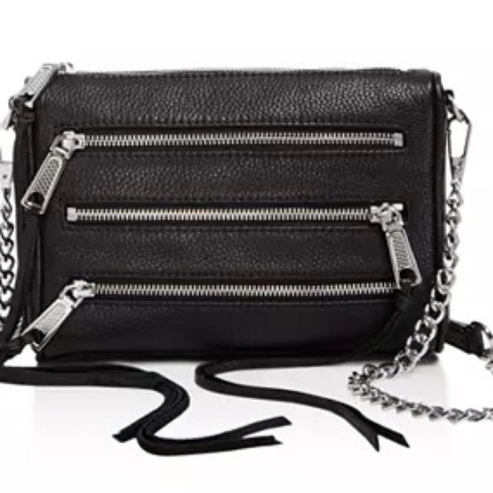 Rebecca MINKOFF Five-Zip Mini Crossbody Black